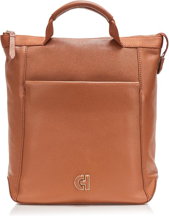 Cole Haan Womens Grand Ambition Small Convertible Luxe Backpack, New British Tan