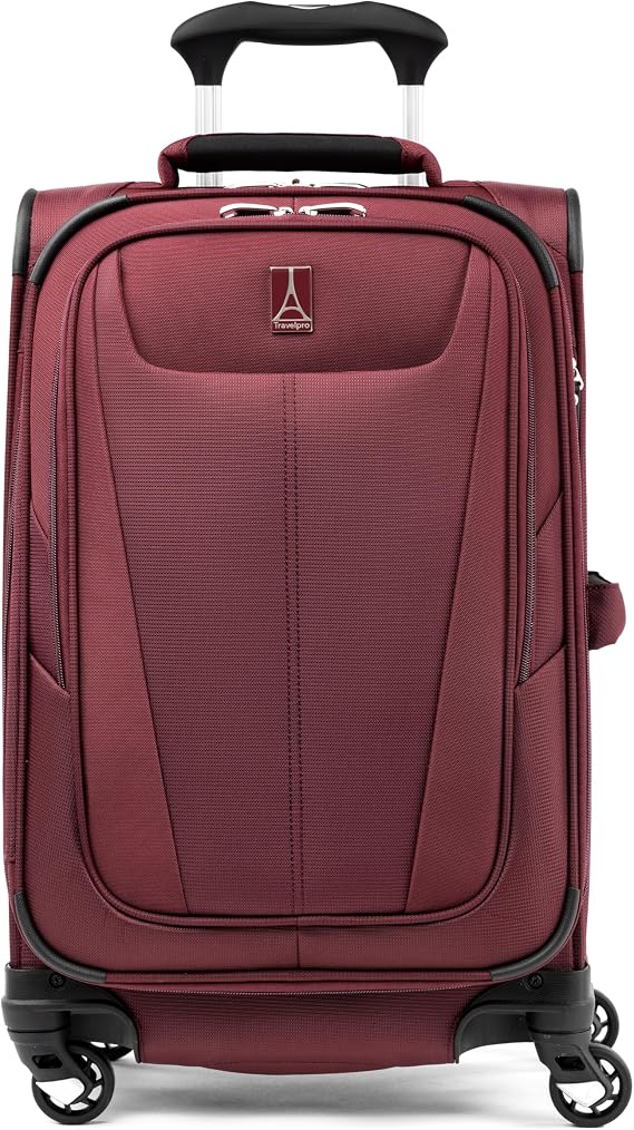 Travelpro Maxlite 5 Softside Carry-On Luggage Spinner, Red, 21-Inch | Expandable With 4 Wheels, Lightweight & Versatile Travel Design, Men & Women