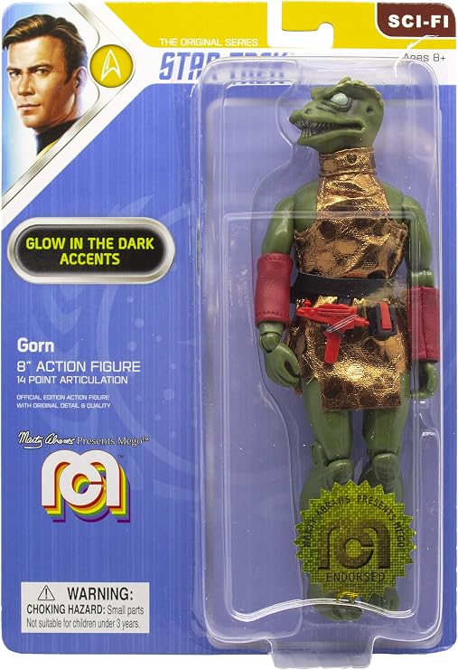Mego Action Figures, 8 Star Trek - Gorn with Glow in The Dark Eyes, Spines, and Teeth (Limited Edition Collectors Item)