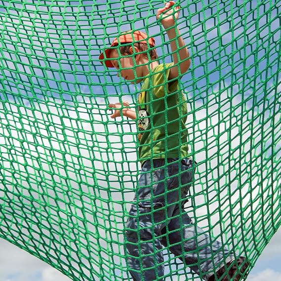 Climbing Net for Kids and Adults-Playground Play Safety Net-Climbing Cargo net-Tree House Accessories(13.2' x 9.8')