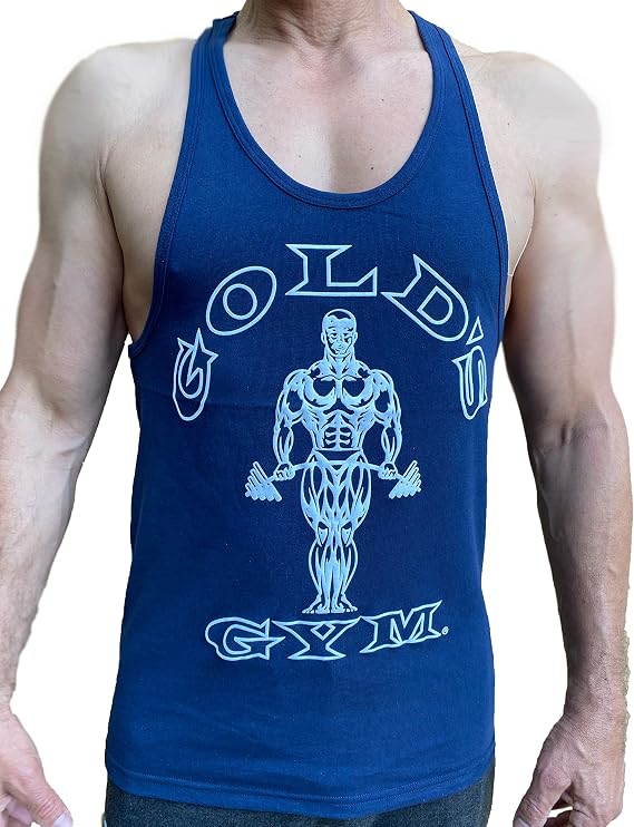 Gold's Gym Tank Top - Official Licensed Product - TT-1 (L, Navy)