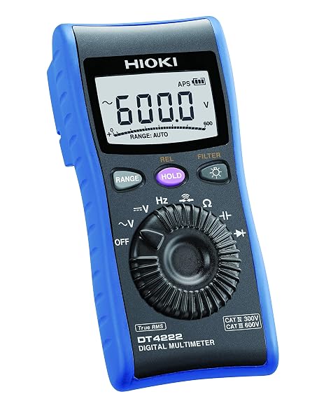 Hioki DT4222 TRMS Pocket DMM, 600V AC/DC, Capacitance, Resistance