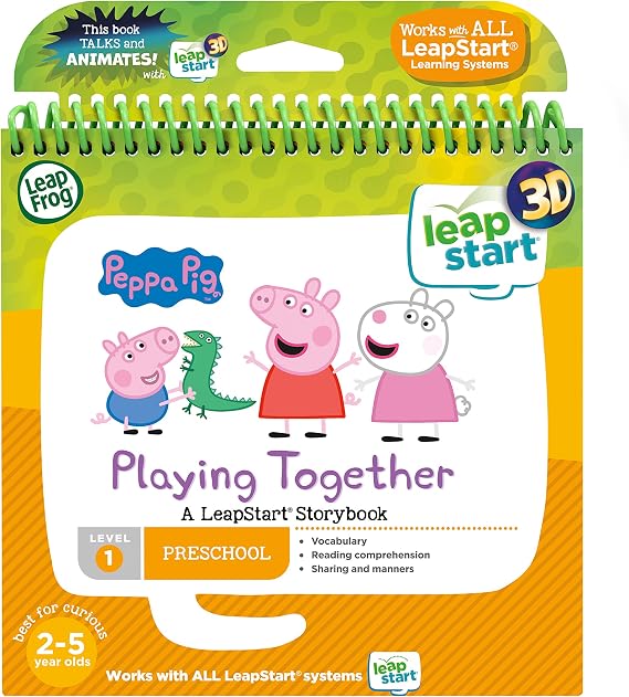 Leapfrog Nursery: Peppa Pig Story Book (3D Enhanced), English | Peppa storybook builds reading comprehension, vocabulary, manners and sharing with 3D LeapStart animation. Ages 2-5