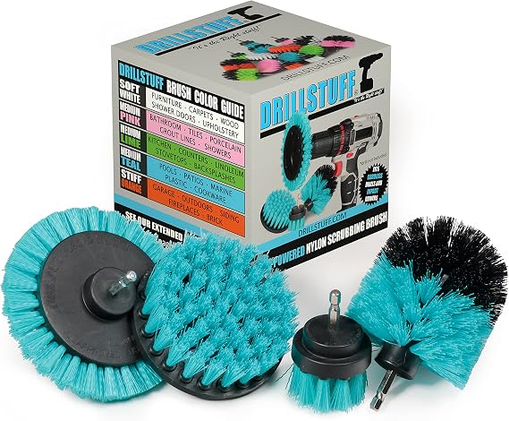 Aquatic Cleaning Supplies - Barnacle Removing Tool - Tank Cleaning Brushes | Boat Cleaning Accessories - Hull Cleaning Brush Set - Boat Scrubbing Deck Brush - Spinning Drill Heads Brush Kit - Aquatic