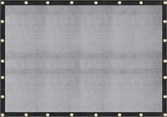 10 X 12 FT 60-70% Heavy Duty Mesh Tarp Shade Cloth | Black HDPE UV Resistant Brass Grommets Sun Protection for Greenhouse Garden Pergola Patio Pools Dump Truck Fence