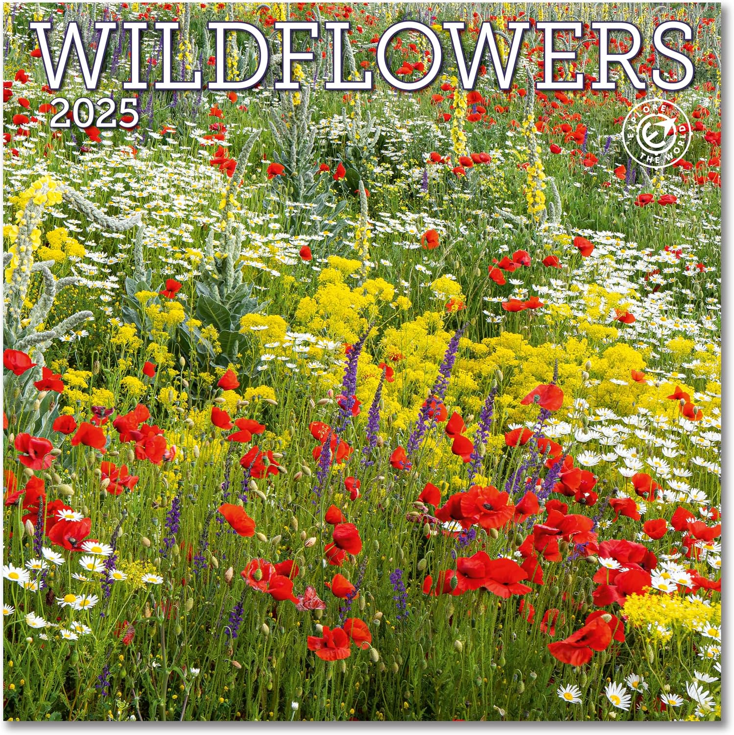 Wildflowers Wall Calendar 2025, Monthly January-December 12 x 12"