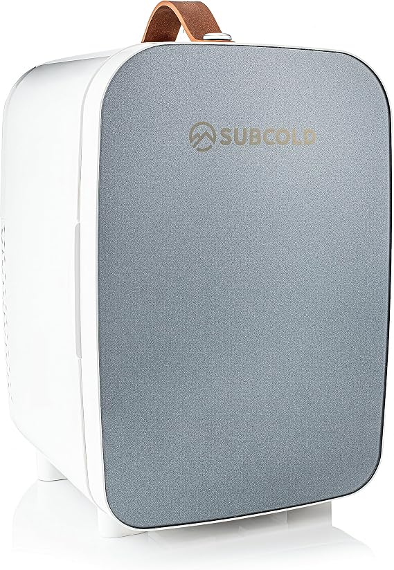 Subcold Pro10 Luxury Mini Fridge Cooler | Compact 10L Portable Small Fridge 12V & 240V | Efficient, Quiet Cooling System | Ideal for Bedroom, Office, Beauty & Car | (Grey) | Compact, Portable Small, 12V & 240V, Efficient, Quiet Cooling System, Ideal for Bedroom, Office, Beauty & Car [Energy Class E]